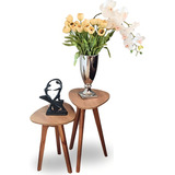 Demoglass Conjunto Paris Wood Dos Unidades Cor Freijó Mel