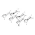 Descanso Talheres 6 Pçs Inox Cavalo Prateado Prestige  9016