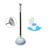Desentupidor Sucção Vaso Sanitario Borracha Manual Cabo Inox