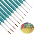 Detalhe Pincéis Set 10 Pcs Profissional Miniatura Fina
