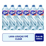 Detergente Lava Louças Ypê Clear 500ml Com 6 Unidades