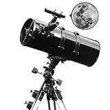 Dicoina Telescópio Astronômico Profissional, 800 X 203 Mm Eq Longo Comprimento Focal Reflexão Tipo Alta Ampliação Telescópio De Abertura Grande, Montagem Equatorial Tripé Ajustável