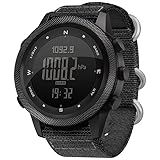 Diditime Relógios Militares Para Homens, Relógios Táticos Masculinos North Edge, Relógios Para Esportes Ao Ar Livre Para Homens, Relógio De Sobrevivência Digital Para Homens Com Altímetro De Temperatura De Bússola, Relógio De Pulso Masculino Preto