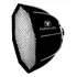 Difusor Fotográfico Softbox Fototudo Ft 8090 Diâmetro 90cm Do 15cm Branco Com Interior Prateado