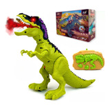 Dinossauro Rex Controle Remoto Anda Solta Fumaça Som Luz