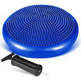Disco De Equilíbrio Inflável Cor Azul Yoga Pilates Fisioterapia Com Bomba Infladora Tomóvi Disco Inflável