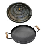 Disco Paellera Tacho Com Tampa E Borda 4cm Para Porções N 50
