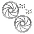 Disco Rotor Freio 203mm Bike Mtb Xc Dh Bike 6 Parafusos Par Cor Prateado