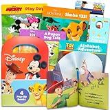 Disney Pop Up Books Set ~ Bundle With 4 Classic Disney Bedtime Stories Featuring Mickey Mouse, Toy Story, And More With Stickers | Disney Storybooks For Toddlers Kids