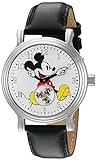 Disney Relógio Analógico De Quartzo Com Mãos Articuladas Vintage Mickey Mouse, Preto, Vintage