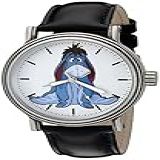 Disney Relógio Masculino Winnie The Pooh W002364 Eeyore Analógico De Quartzo Preto, Preto
