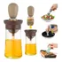 Dispenser De Óleo Com Escova De Silicone Vidro Oil Brush