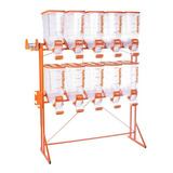 Dispenser De Rações E Grãos Durabox Laranja 10x40l Durapets