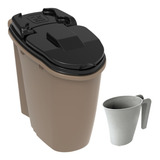 Dispenser Home Porta Ração Plast Pet 25l Gold C  Dosadora