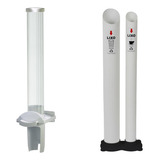 Dispenser Porta Copos Descartáveis   Descarte De Copos Lixo Cor Branco