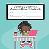 Distance Learning Composition Notebook  100 Pages   Wide Ruled Paper For Students   Adorned With A Cute Kid On Cover