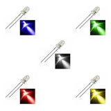 Diversas Cores Com 100 Leds De 5mm Alto Brilho 20un Cada Luz Colorido 3v
