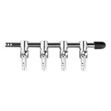 Divisor De Ar 4 Saída Metal Aço Inox 4mm Aquario Valvula