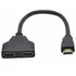 Divisor Extensor Splitter Hdmi Macho Para 2 Cabos Fêmeas 1x2