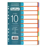 Divisoria Plastica Universal Fichario
