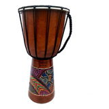 Djembe Colorido Percussão Africano Tambor 40 Cm Altura