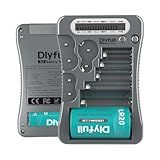 Dlyfull Testador De Bateria Universal Com Visor Lcd, Verificador De Bateria Pequena Multiuso Para Pilhas De Botão Aa Aaa C D 9v Cr2032 Cr123a Cr2 Crv3 2cr5 Crp2 1,5v/3v