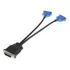 Dms 59 Pin Macho Para Dual Vga Female Splitter Video Adapter