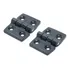 Dobradiça 4 Furos Nylon Plástico Preto Portas Lancha Barco