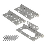 Dobradica Sobrepor Inox Escovado