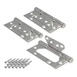 Dobradica Sobrepor Inox Escovado