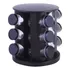 Dolce Home Porta Condimento 12 Potes Giratório Color Preto