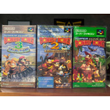 Donkey Kong Country Box Trilogia - Completo Com Manual - Bf