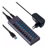 Dorn Hub 10 Portas Usb 3.1 Fast 5gbps - Alta Velocidade Cor Preto