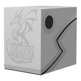 Double Shell Ashen White Branco Deck Box Dragon Shield