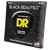 Dr Strings Cordas De Baixo, Black Beauties Bass Revestidas Com Preto Niquelado Cordas De Baixo No Núcleo Redondo