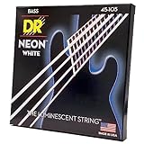 Dr Strings Hi-def Neon-branco Prata Niquelada 4 Cordas Baixo, 45-105, Núcleo Redondo (nwb-45)