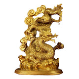 Dragao Chines Dourado Estatua