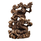 Dragao Chines Marron Estatua