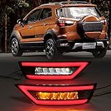 Dreamseek Luz Traseira Do Para-choque Traseiro Refletor Led Para Ford Ecosport 2013-2022 Lanterna Traseira Do Freio De Condução Com Lâmpada De Seta Sequencial Dinâmica (lente Fumada)