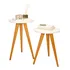 Duas Mesinhas Redonda Canto Lateral Sofa Sala Tripé Lindas House Store Mesa Apoio Retrô Branco