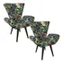 Duas Poltrona Decorativa Elegance Jacquard Escolha A Cor