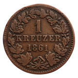 Ducado De Nassau 1 Kreuzer 1861 (cód 14446)
