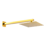 Ducha Chuveiro Dourado Gold Piscina Aquecedor Gás 20x20 Luxo