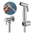 Ducha Higiênica 1/4 Volta Luxo Gatilho Mangueira De Aço Inoxidável 304 Acabamento Escovado Acetinado Cor Prata Brinovar