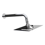 Ducha Quadrada 25cm Inox Slim 25x25 C braço Redondo C avaria