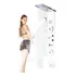 Ducha Vertical Inox Com Hidromassagem E Cascata Led