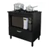 Dullar Móveis Balcão De Cozinha Compacto Para Cooktop 4 Ou 5 Bocas Com 1 Porta E Nicho Para Forno Cor Preto