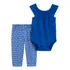 Dupla Conjunto Body Manga Curta Regata Calça Carters Menina
