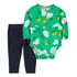 Dupla Conjunto Body Manga Longa Calça Tipo Jeans Carters