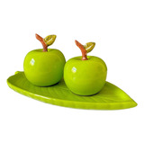 Dupla Macas Decorativas Ceramica